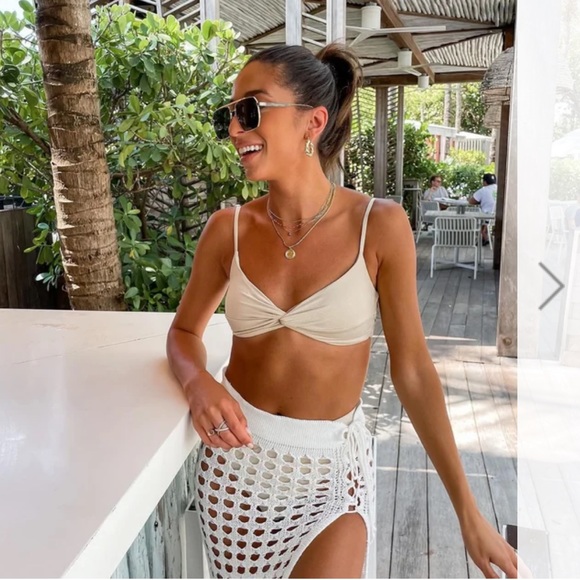 NWT Revolve L*Space Nancy Lee Bikini Bottoms Shimmer Bone / Light Beige - Picture 9 of 14